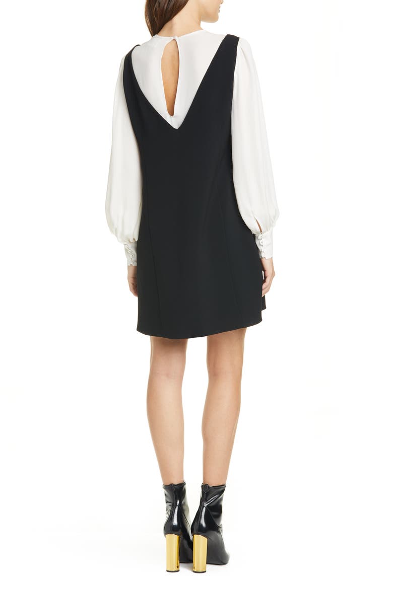 Mercer Layered Long Sleeve Dress, Alternate, color, BLACK/ IVORY