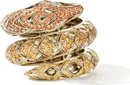 John Hardy Artisan Series 18k Gold Sapphire & Diamond Naga Wrap Ring