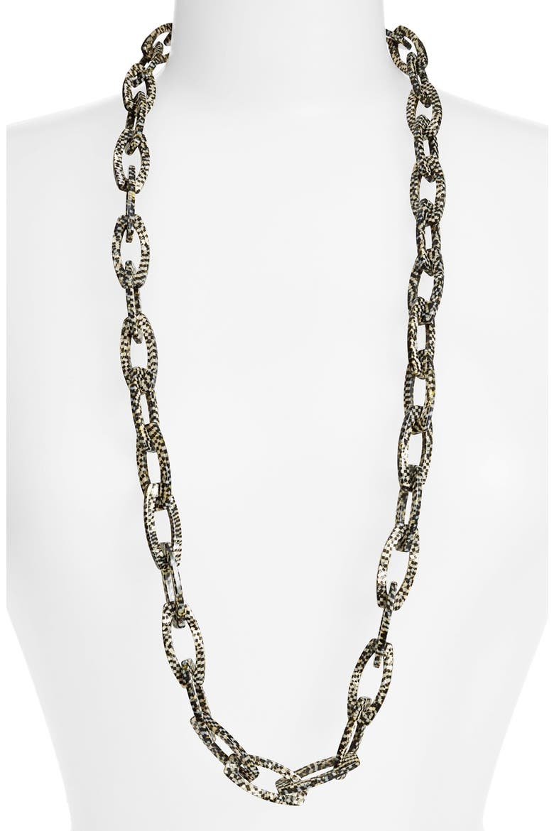'Farrah' Link Necklace, Main, color, OPERA SILVER