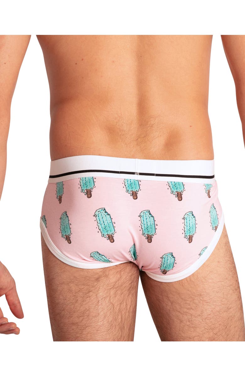 Mosmann Australia Men's Briefs, Alternate, color, Pink Print