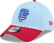 New Era Men's New Era Light Blue/Red San Francisco Giants 2025 Fourth of July 39THIRTY Flex Hat