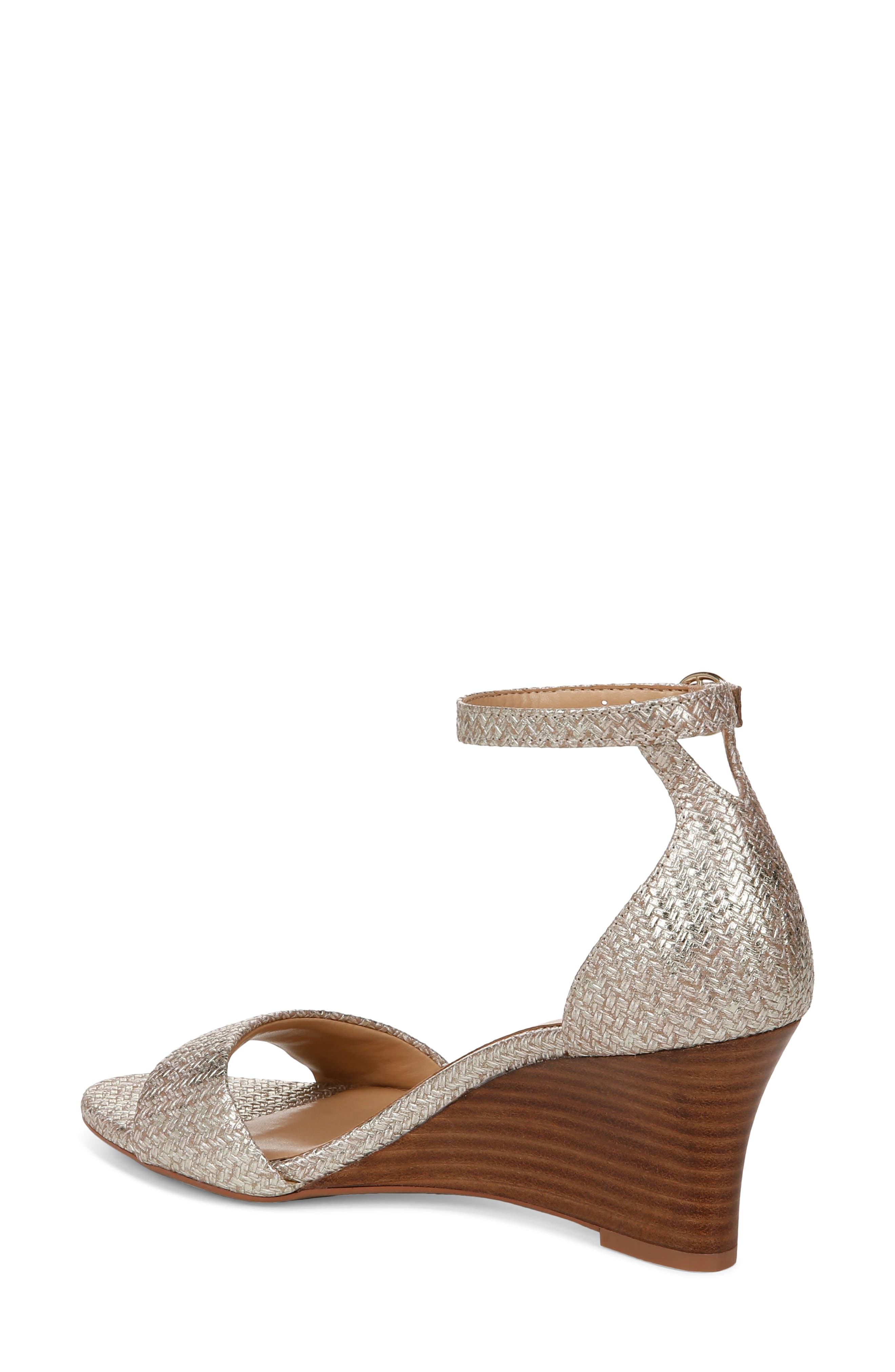 Naturalizer Vera Golden Ankle Strap Wedge Sandal, Alternate, color, 