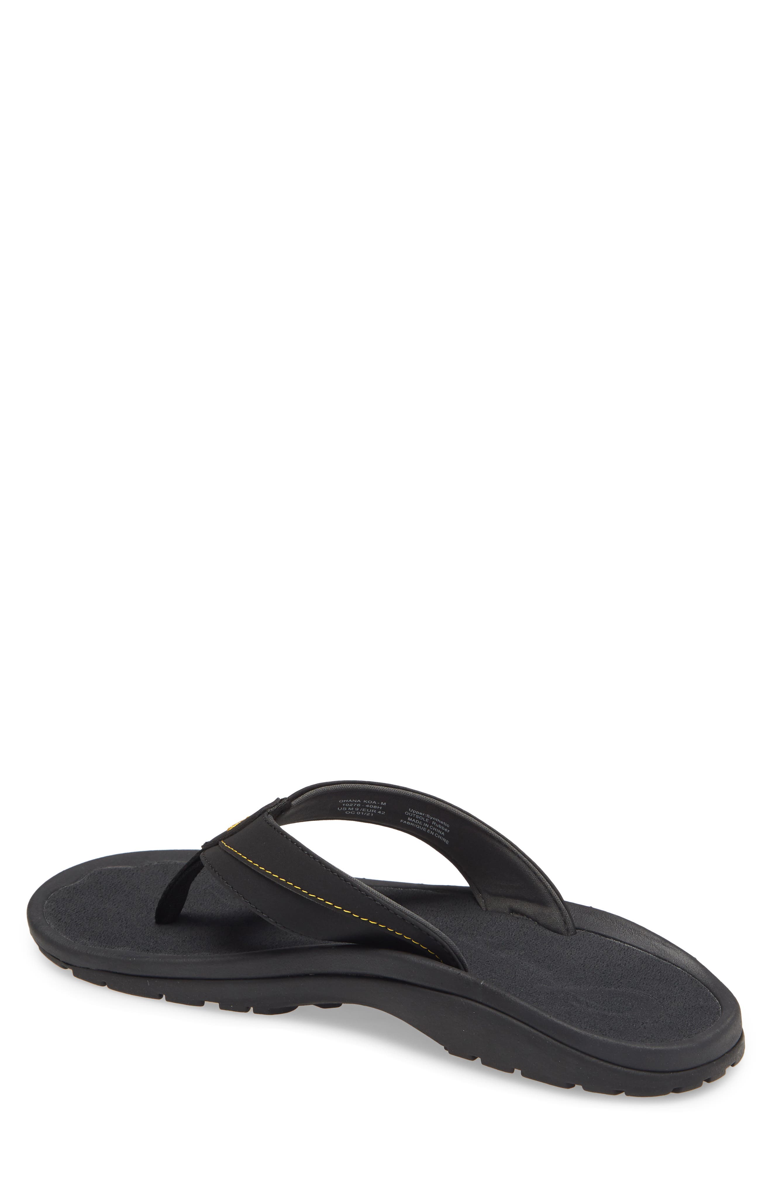 'Ohana Koa' Flip Flop, Alternate, color, BLACK SU