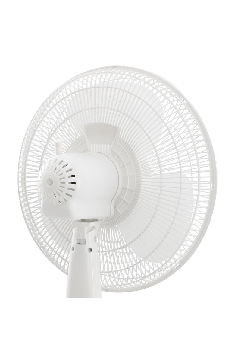 Vie Air 16 Inch 3 Speed Oscillating Stand Fan with Remote Control, Alternate, color, White