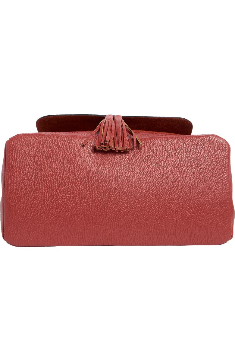 VALENTINO BY MARIO VALENTINO Ollie Dollaro Monogram Leather Tote Bag, Alternate, color, Rust