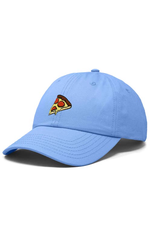 Dalix Pizza Slice Embroidered Dad Hat In Light Blue