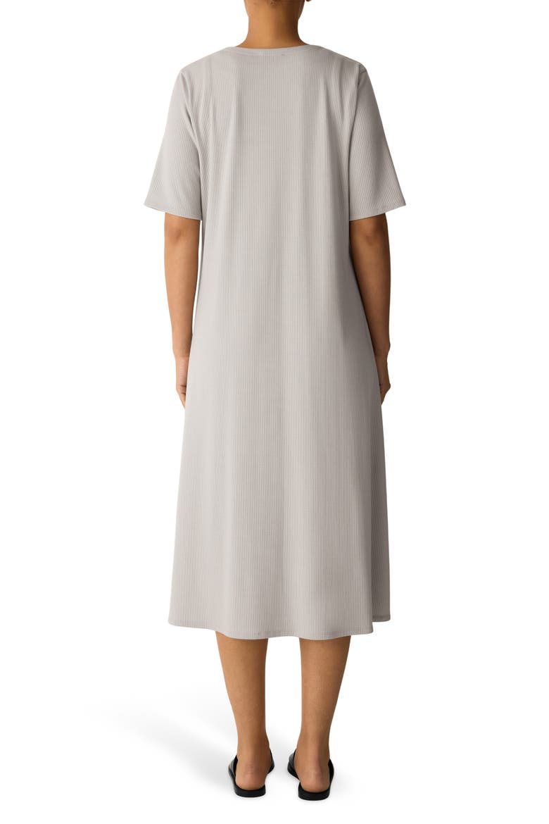 Rib Midi Dress, Alternate, color, CHALK