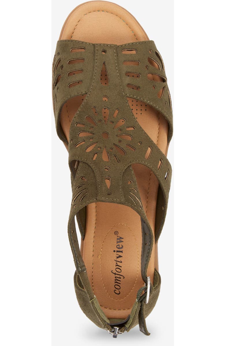 Comfortview The Milana Sandal, Alternate, color, Dark Olive