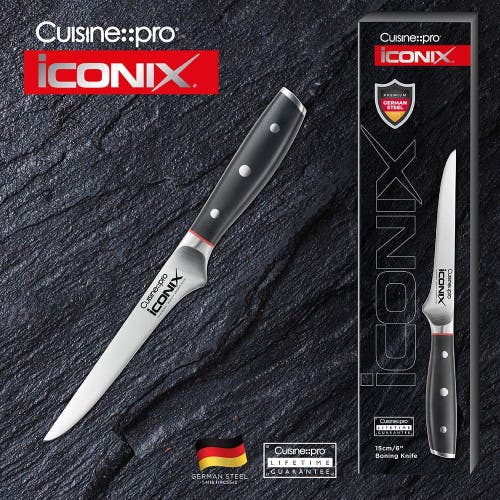 Cuisine::pro Iconix 6" Boning Knife In Black