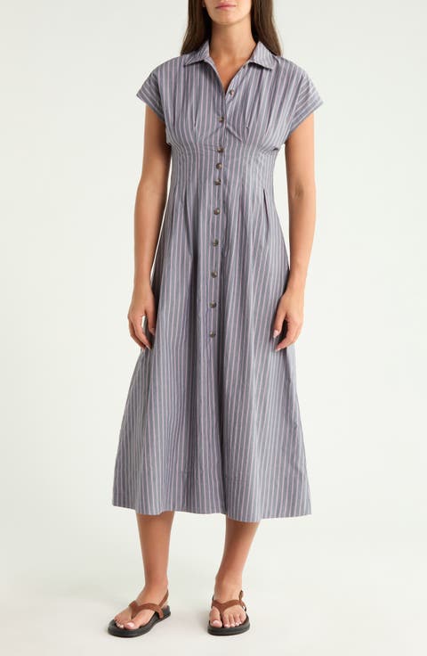 Arden Pima Cotton Midi Shirtdress