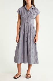 Marine Layer Arden Pima Cotton Midi Shirtdress