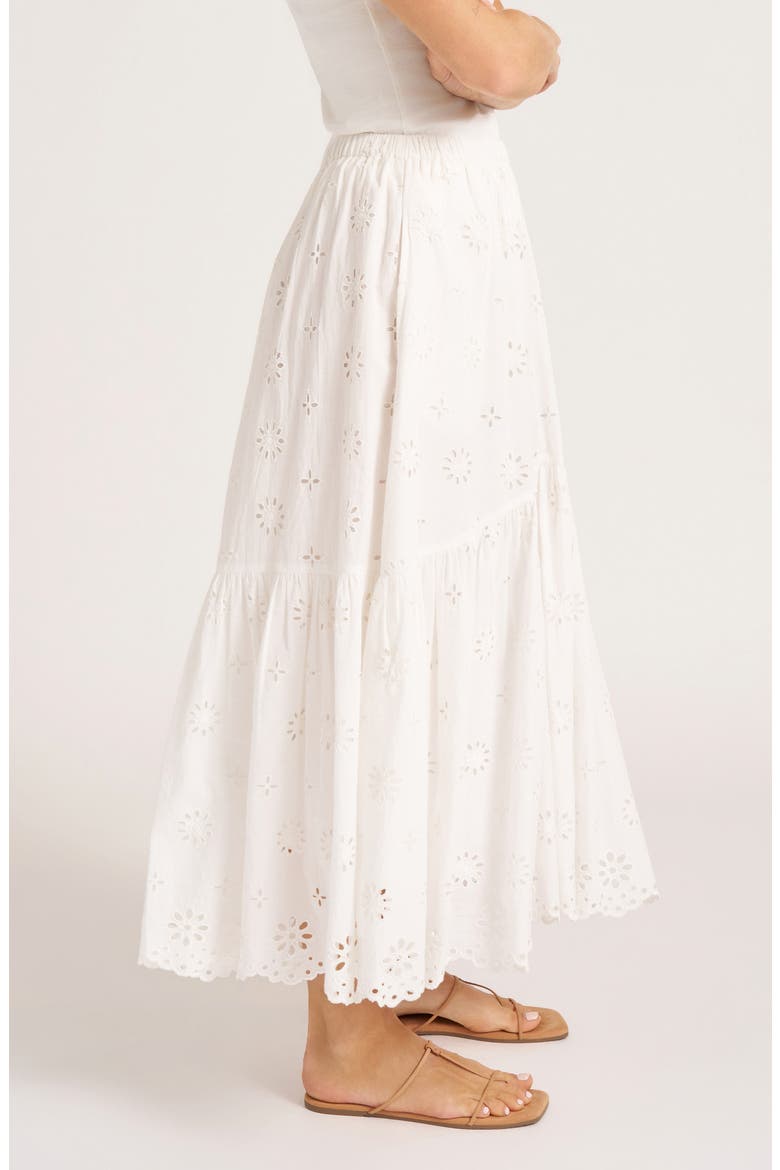 Shayla Eyelet Lace Cotton Skirt, Alternate, color, VELLUM