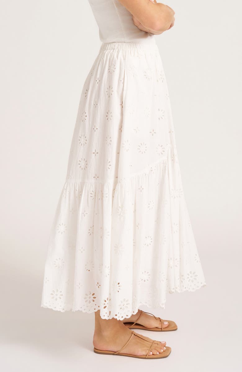 matty m. Shayla Eyelet Lace Cotton Skirt, Alternate, color, Vellum