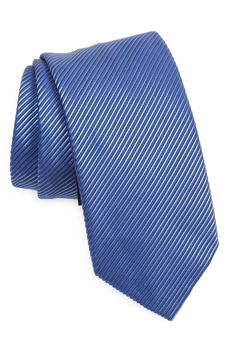 Brioni Standard Stripe Silk Tie, Main, color,