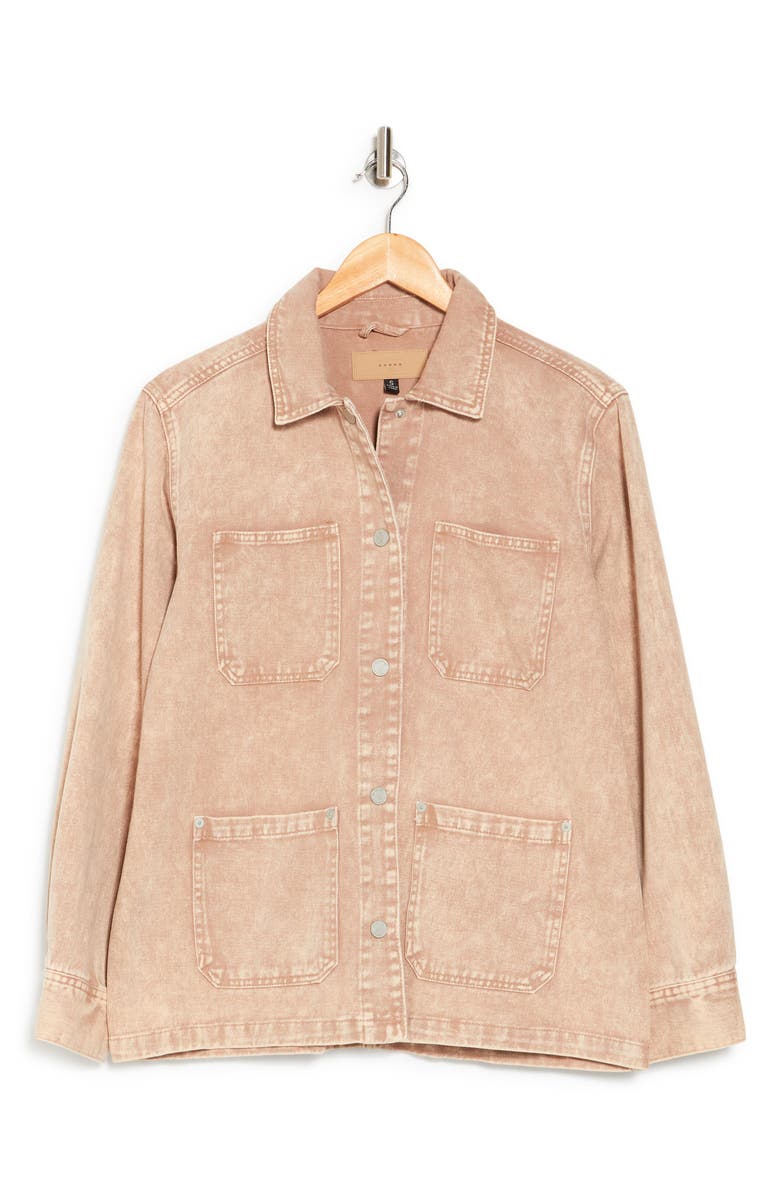 BLANKNYC Garment Dye Acid Wash Twill Shirt Jacket, Alternate, color,