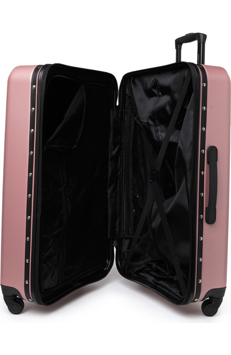Rebecca Minkoff Pink Stud 28" Hardside Upright Spinner, Alternate, color,