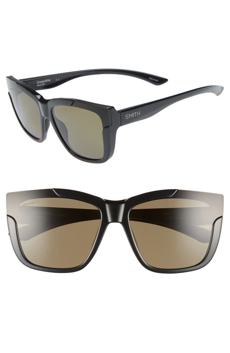 Smith Dreamline 62mm Oversize Butterfly ChromaPop<sup>™</sup> Polarized Sunglasses, Main, color, 