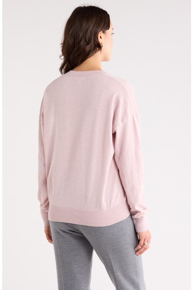V-Neck Pullover Sweater, Alternate, color, PURPLE LILAC
