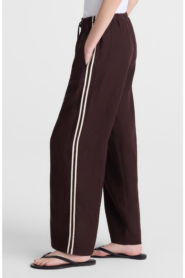 Pull-On Linen Pants, Alternate, color, COCOA