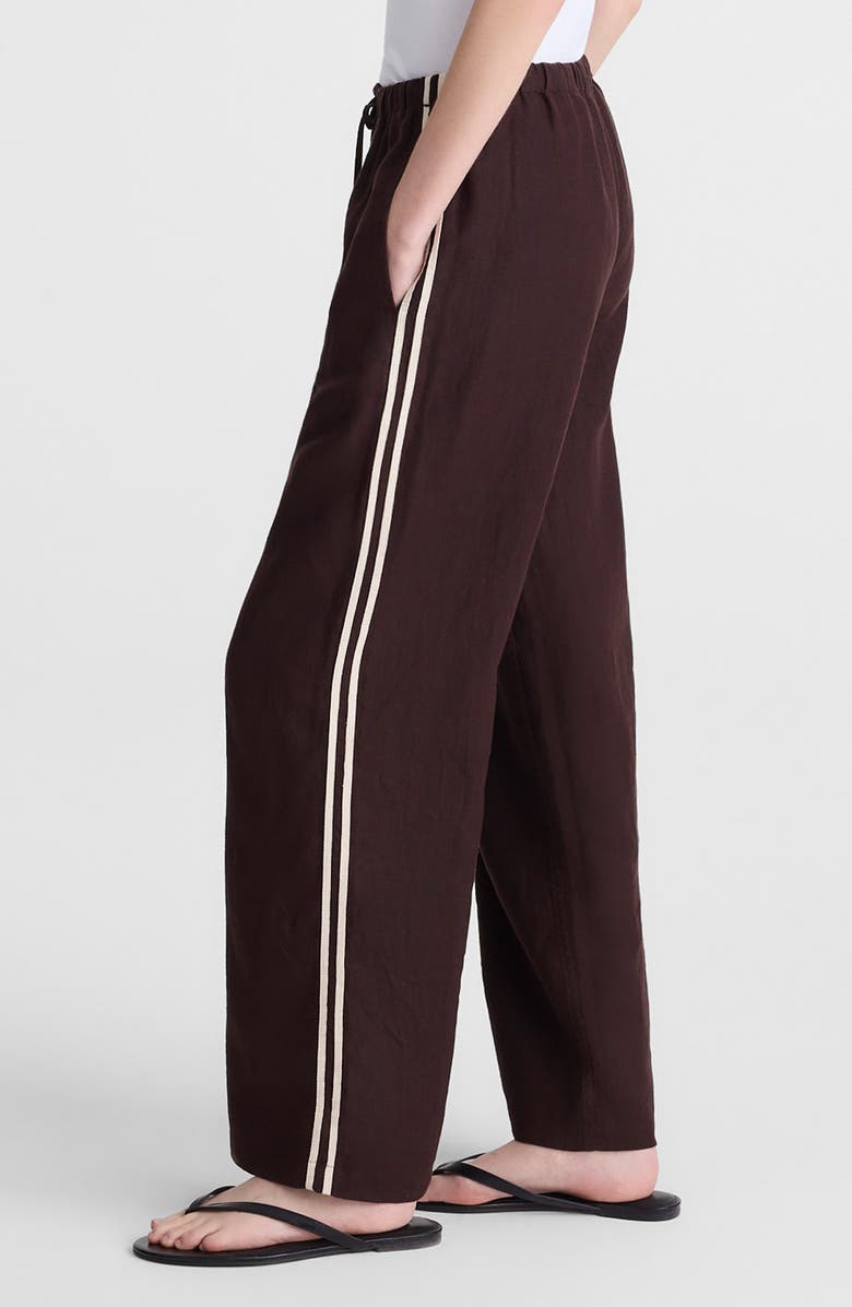 Madewell Pull-On Linen Pants, Alternate, color, Cocoa