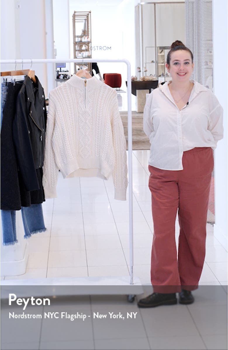 Fisherman Cotton Quarter Zip Sweater, sales video thumbnail