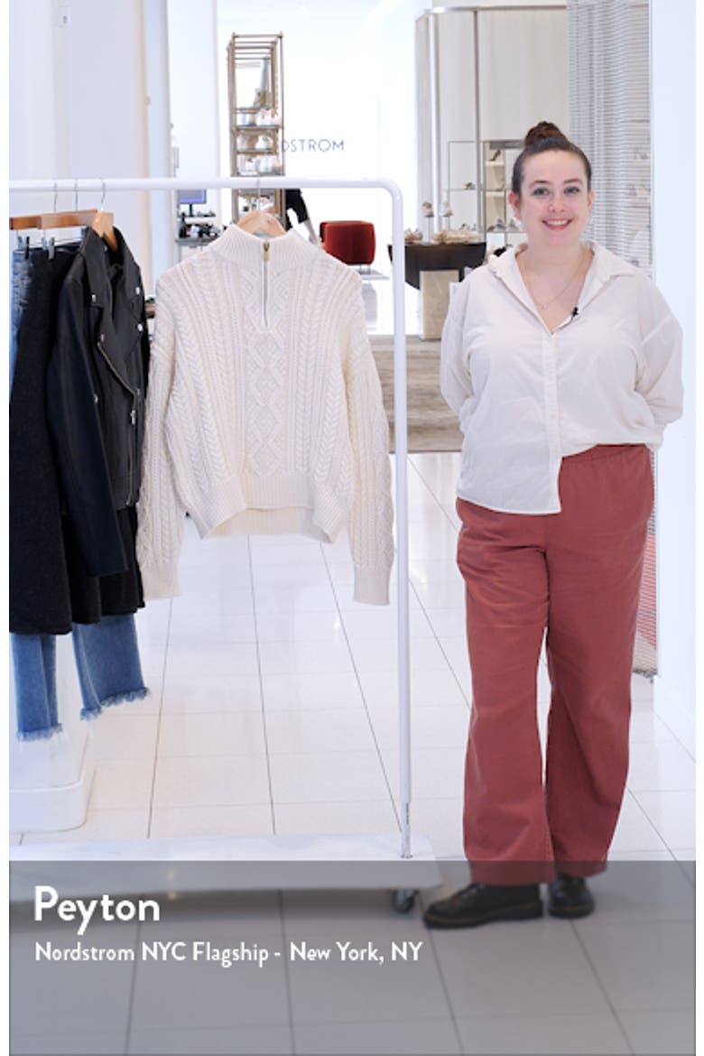 Fisherman Cotton Quarter Zip Sweater video