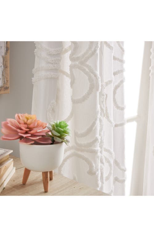 Peri Home Gates Set Of 2 Tufted Chenille Curtain Panels In Winter White