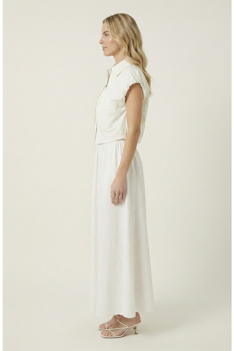 Cap Sleeve Cropped Top, Alternate, color, Off-White