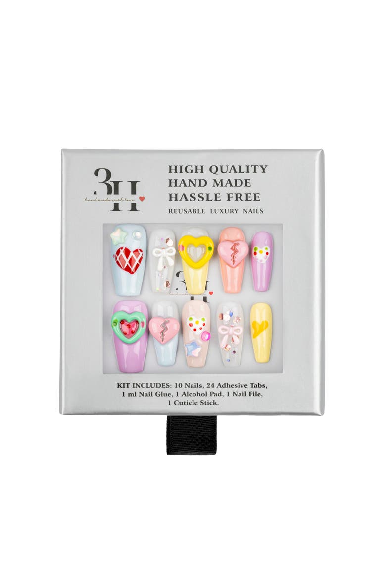 Kawaii Crush Luxury Handmade Press On Nails, Main, color, Multicolor