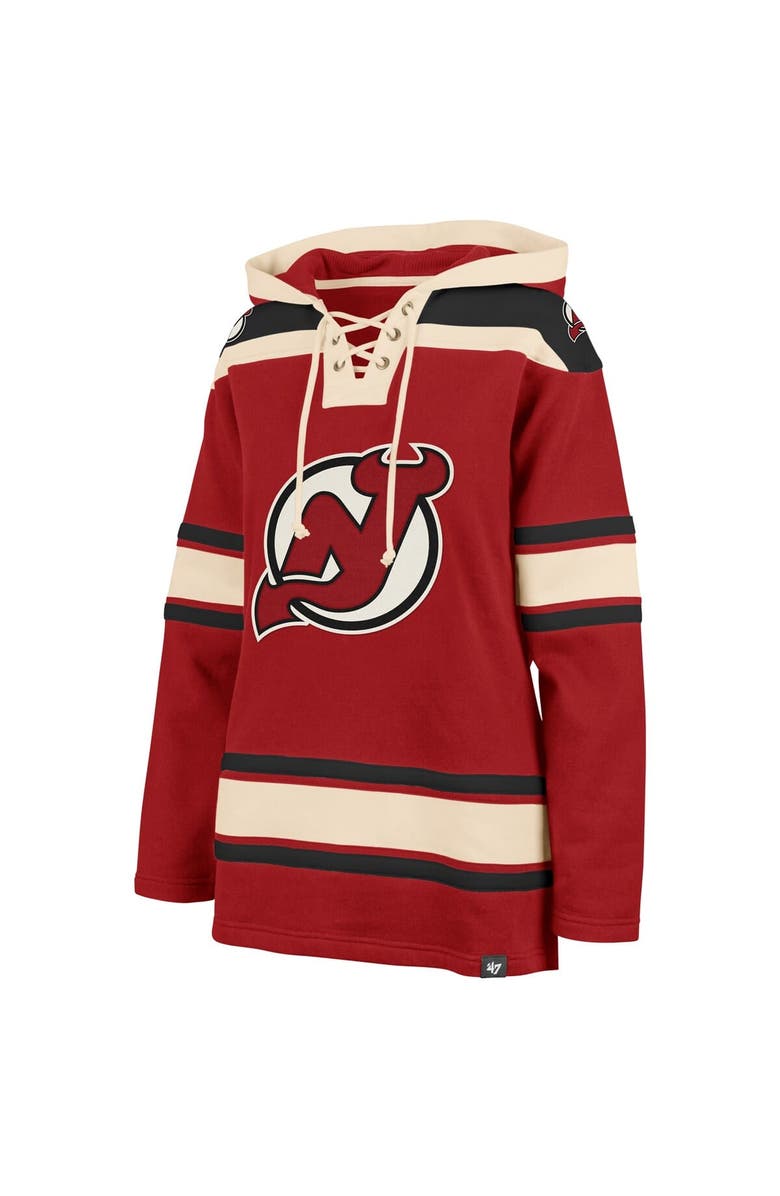 '47 Women's '47  Red New Jersey Devils Superior Lacer Pullover Hoodie, Alternate, color, Red