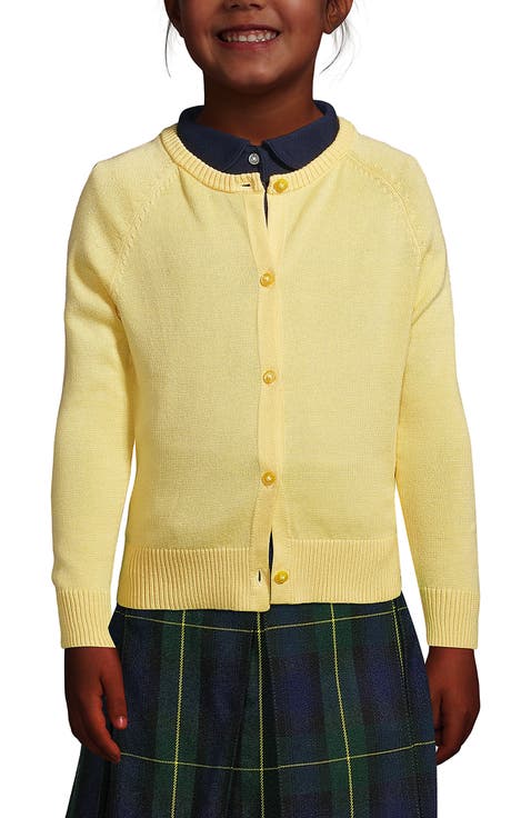 School Uniform Girls Cotton Modal Cardigan Sweater