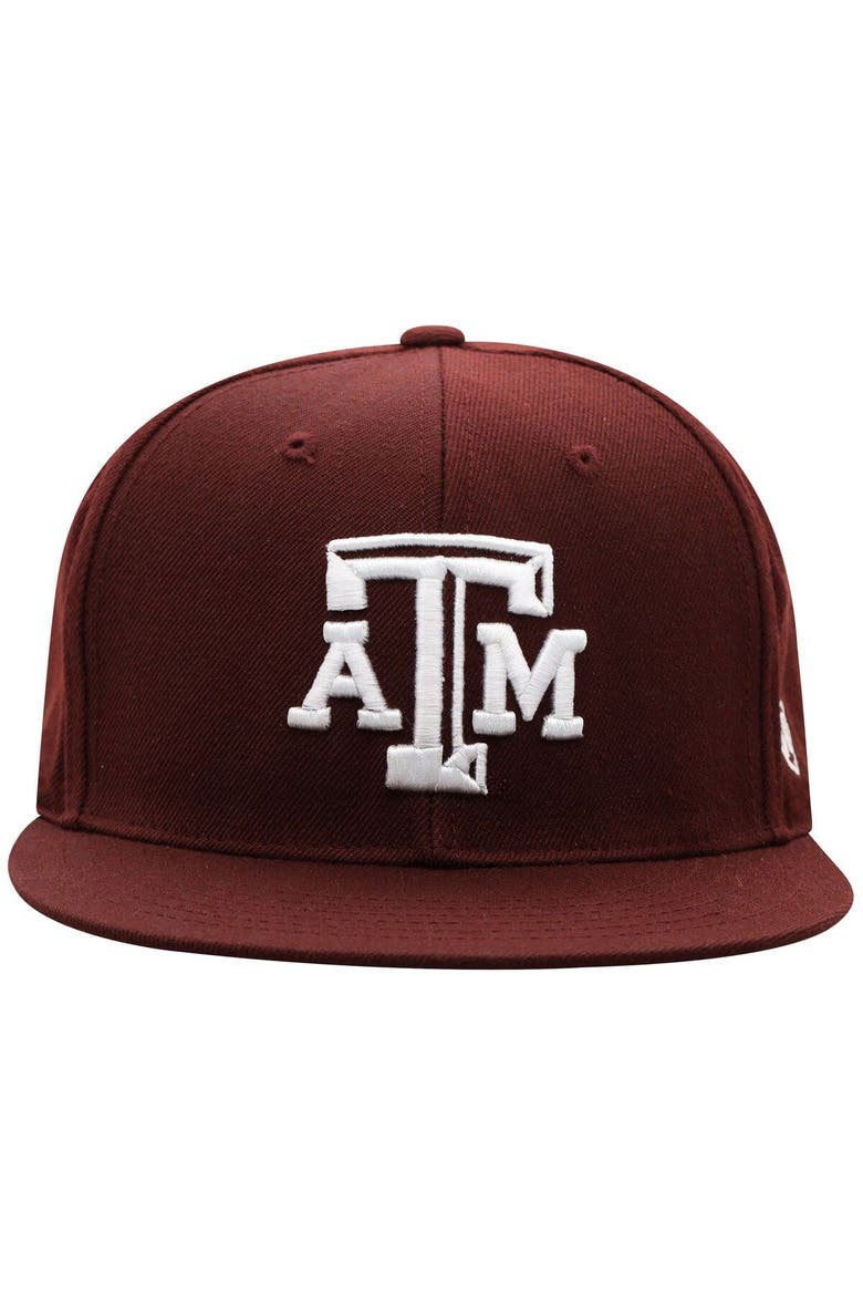 Men's Top of the World Maroon Texas A&M Aggies Team Color Fitted Hat, Alternate, color, Maroon