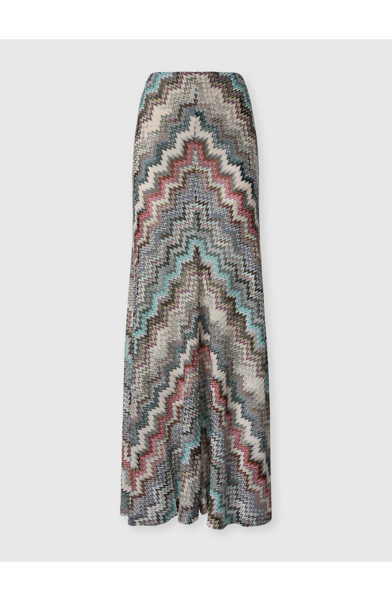Missoni Flared Long Skirt In Viscose With Zigzag Pattern, Main, color, 