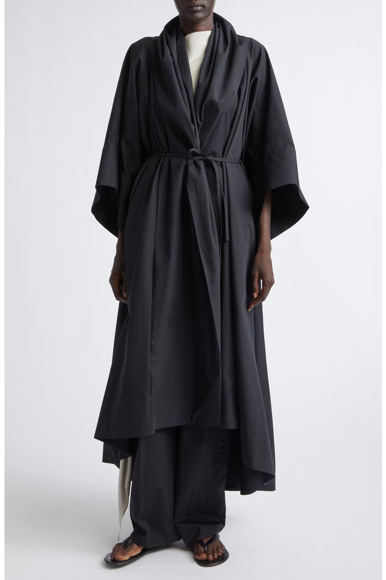 Hugo Starched Cotton Poplin Summer Cloak, Main, color, BLACK