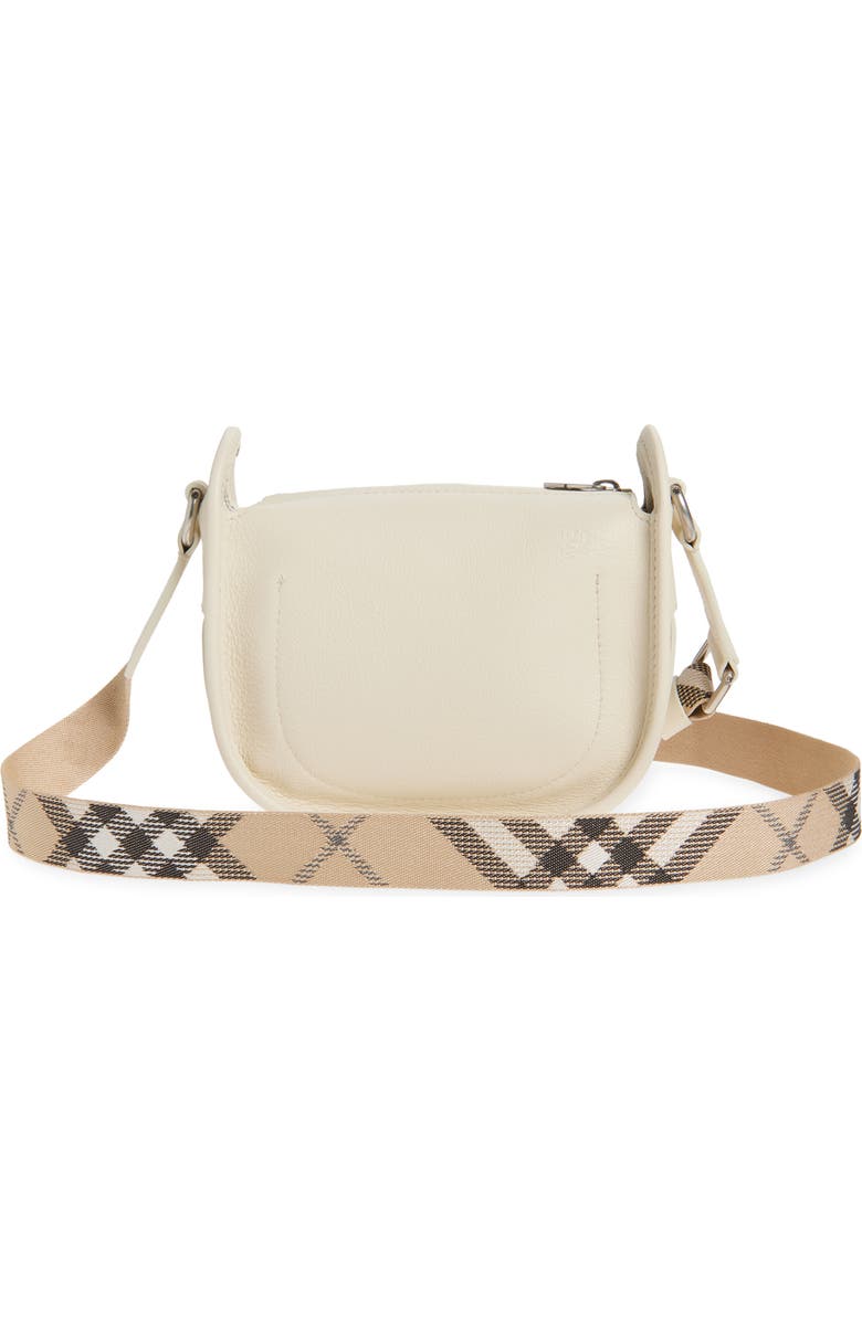 Burberry Mini B Clip Leather Crossbody Bag, Alternate, color, Soap