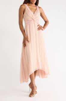 Derek Lam 10 Crosby Anna Stripe Sleeveless Linen & Silk Dress