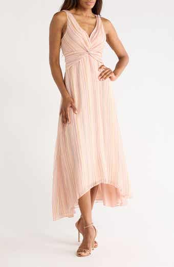 Derek Lam 10 Crosby Anna Stripe Sleeveless Linen & Silk Dress
