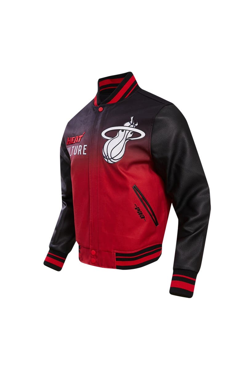 PRO STANDARD Men's Pro Standard Black Miami Heat 2023/24 City Edition Full-Zip Varsity Jacket, Alternate, color, Black