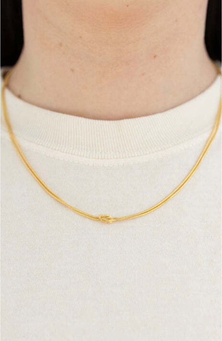 Erin McDermott Jewelry Double-Strand Love Knot Necklace, Alternate, color, Gold