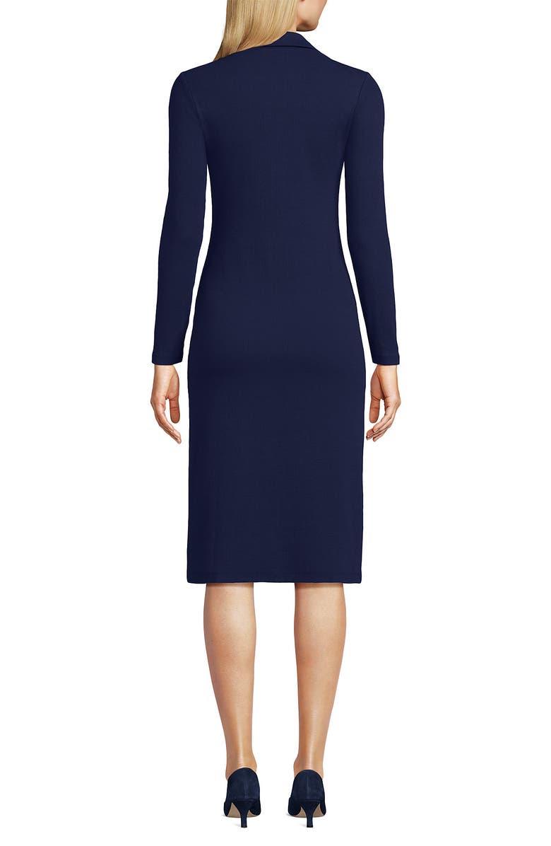 Lands' End Knit Rib Button Front Dress, Alternate, color,