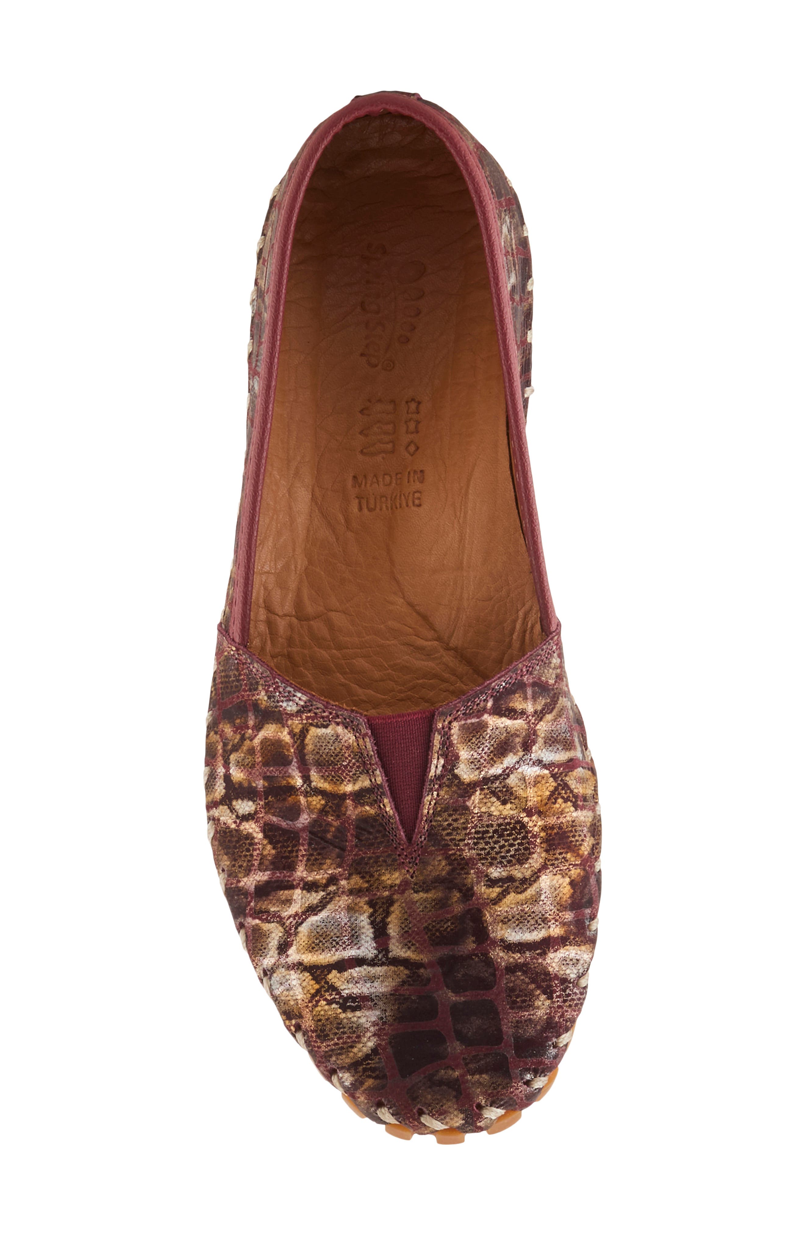 Spring Step Kathaleta Spice Slip On Flat, Alternate, color, Bordeaux Multi