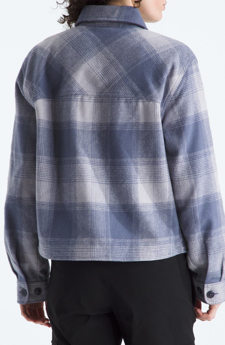 The North Face Valley Plaid Organic Cotton Flannel Shirt Jacket, Alternate, color, Twilight Galaxy Shadow Plaid