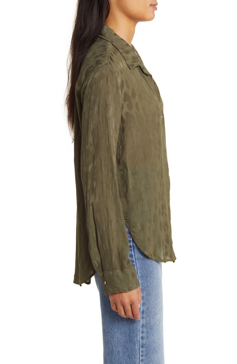 Bella Dahl Flowy Print Button-Up Shirt, Alternate, color, 