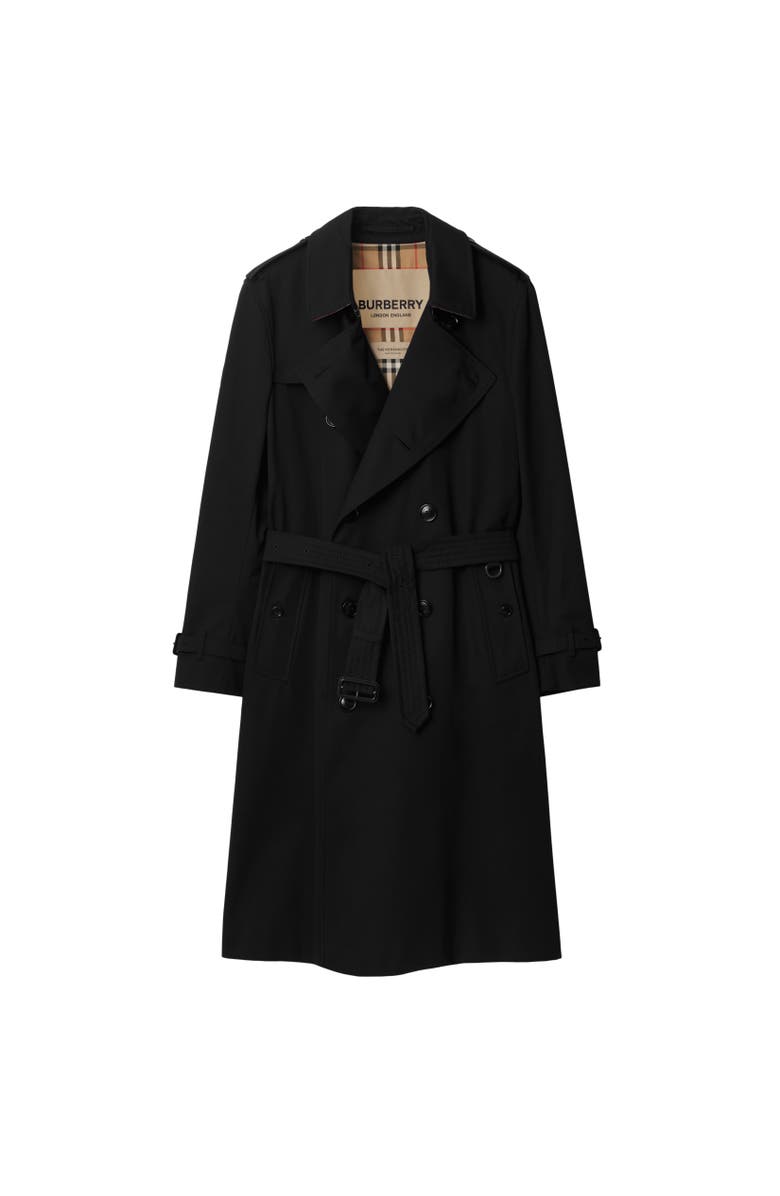 Burberry Long Kensington Heritage Trench Coat, Alternate, color, Coal