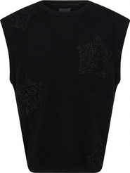 ÚCHÈ Sequin Patch Sleeveless Shirt