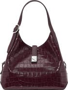 Kate Spade New York Deco Croc Embossed Leather Hobo Bag