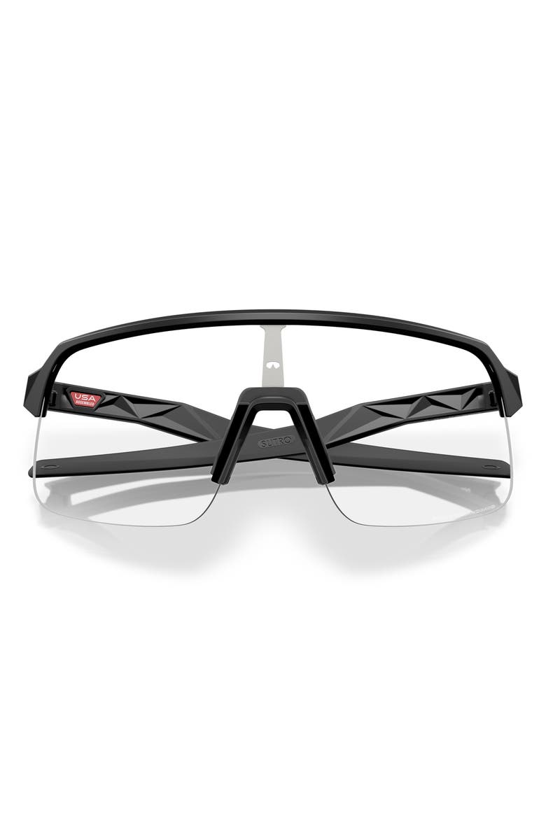 Oakley Prizm<sup>™</sup> Clear Iridium 34mm Rectangular Sunglasses, Alternate, color, Matte Black / Clear