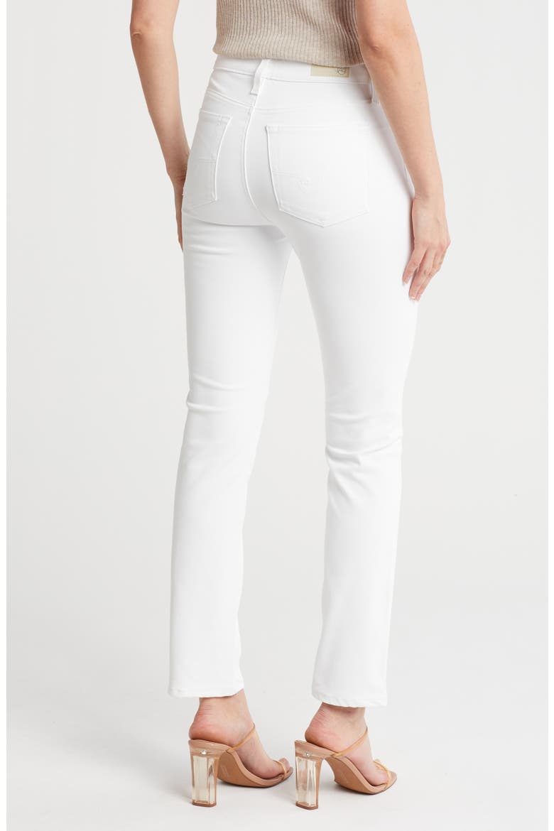 Mari High Waist Slim Straight Leg Jeans, Alternate, color, WHITE