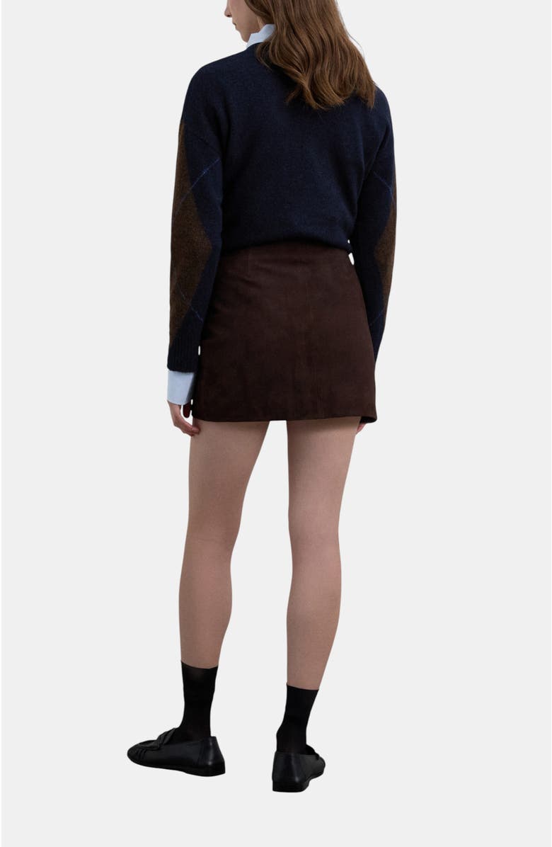 Scalpers Suede midi skirt, Alternate, color, Darkbrown