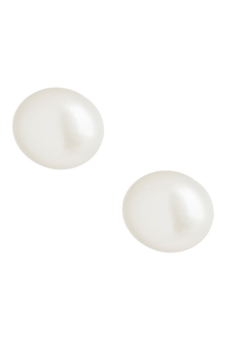 Sterling Silver Baroque Pearl Stud, Main, color, SILVER